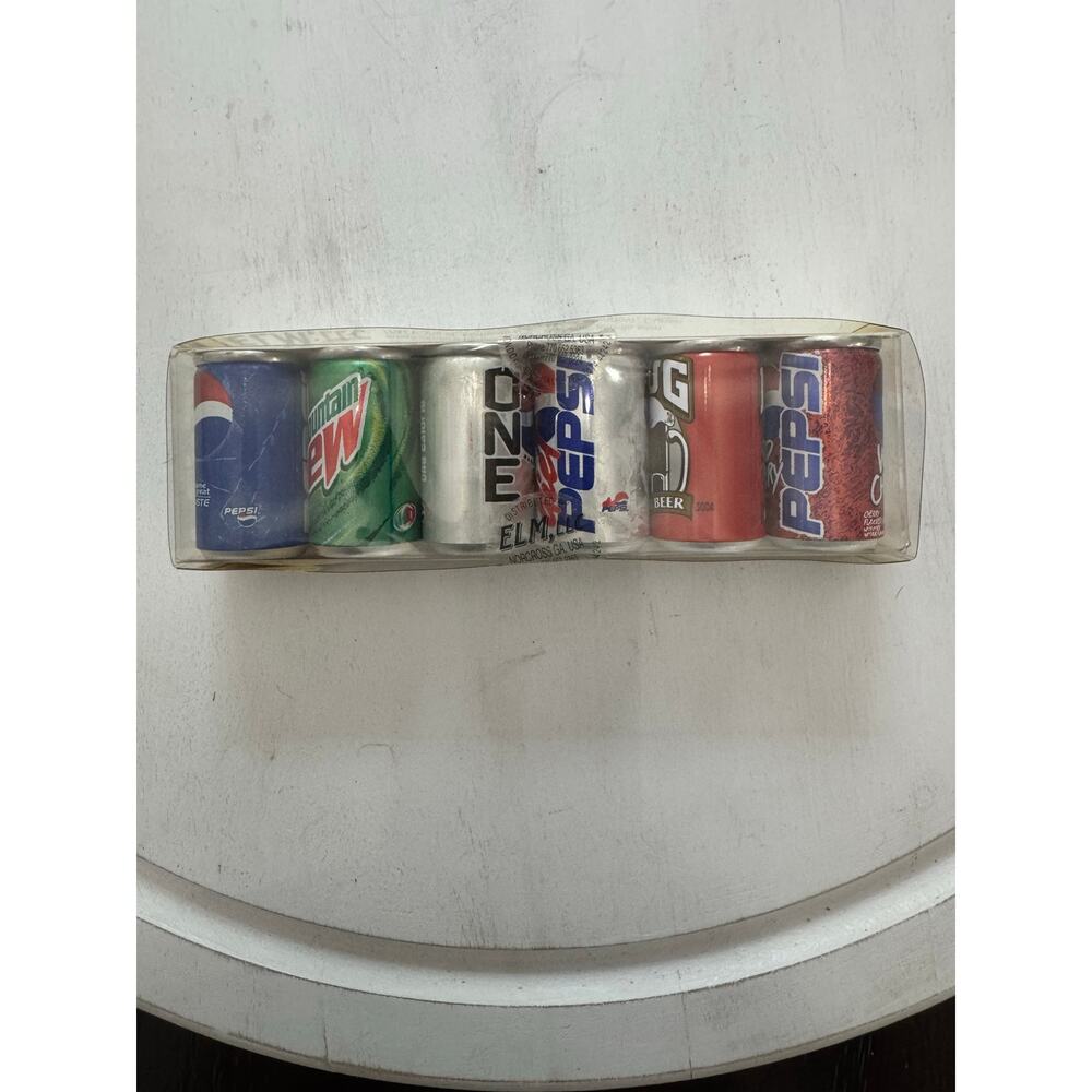 1999 Mini Pepsi Cola 2" cans ELM, LLC New in Package Mountain Dew Diet Pepsi